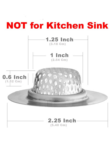 Filtro de fregadero acero inoxidable Hilltop 5.72 cm 2 unidades