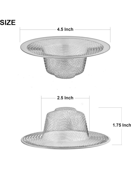 Filtro de Desagüe de Cocina Hilltop 2 Piezas Acero Inoxidable