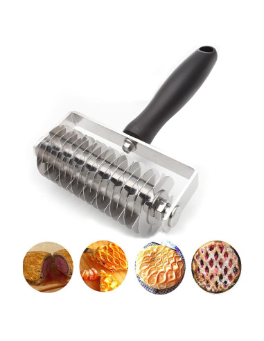 Rodillo Cortador de Rejilla VINMEN de Acero Inoxidable 19.5 cm