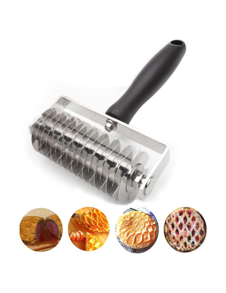 Rodillo Cortador de Rejilla VINMEN de Acero Inoxidable 19.5 cm