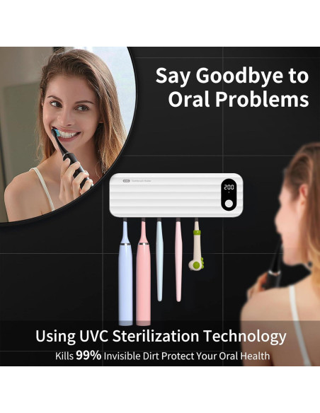 Soporte Desinfectante UV para Cepillos de Dientes Sugar Swan