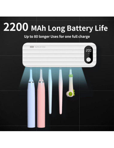 Soporte Desinfectante UV para Cepillos de Dientes Sugar Swan