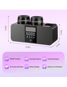 Soporte de Cepillos de Dientes Stageya 341230-Heise Negro 2