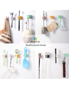 Soporte de Afeitar iBetterLife 4Pcs Silicona Montaje Pared 2