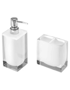 Juego de Accesorios de Baño IZOD 2 Piezas Resina Blanca