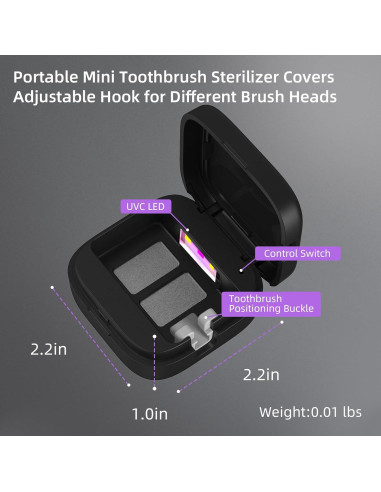Soporte desinfectante UV-C para cepillos de dientes SwanKiss
