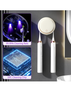 Soporte Limpiador de Cepillos de Dientes WREWING Beige 2