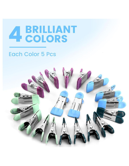 Pinzas para Ropa FXJHUDH 20 Pcs Acero Inoxidable 5.51 cm