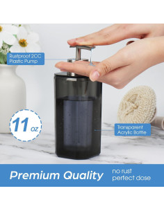 Juego de Accesorios de Baño ALIMOTA 4 Piezas Acrílico Gris 2