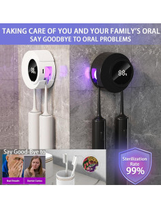 Soporte Inteligente para Cepillos de Dientes Wekity Blanco 2