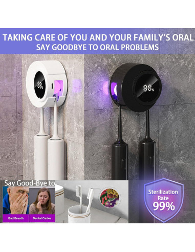 Soporte Inteligente para Cepillos de Dientes Wekity Blanco