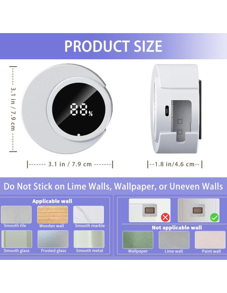 Soporte Inteligente para Cepillos de Dientes Wekity Blanco