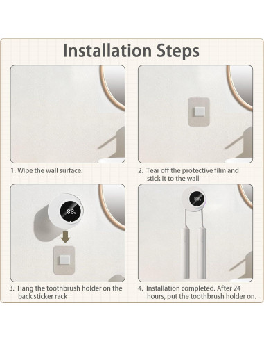 Soporte Inteligente para Cepillos de Dientes Wekity Blanco