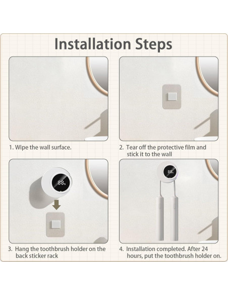 Soporte Inteligente para Cepillos de Dientes Wekity Blanco