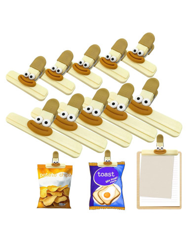 10 Clips para Bolsas de Alimentos BEVBBJOA - Selladores Lindos