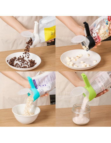 Juego de Clips para Alimentos Yvey 4PCS Redondos 0.12kg