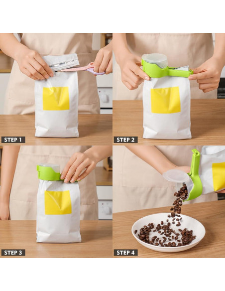 Juego de Clips para Alimentos Yvey 4PCS Redondos 0.12kg Juego de Clips para Alimentos Yvey 4PCS Redondos 0.12kg