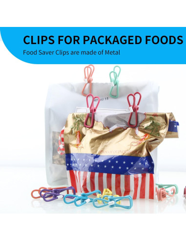 30 Pinzas para Papas Fritas H MI PVC Reutilizables 5 cm