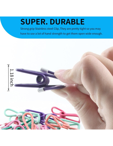 30 Pinzas para Papas Fritas H MI PVC Reutilizables 5 cm