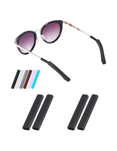 Almohadillas de Silicona Gdnmpat para Gafas - 2 Pares Negros