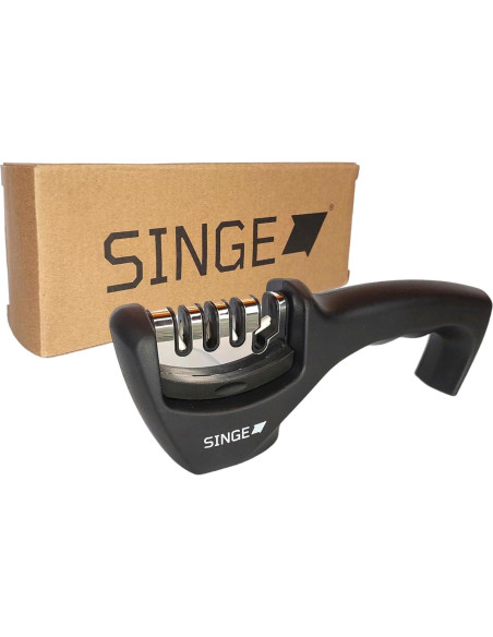 Afilador de Cuchillos y Tijeras Singe 4 en 1 Cerámica Acero