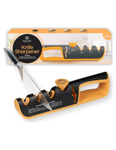 Afilador de cuchillos HSQUARE 4 en 1 con guía ajustable