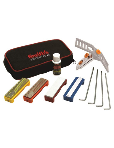 Sistema de Afilado de Cuchillos Smith's 50591 - Kit Portátil con 3 Piedras