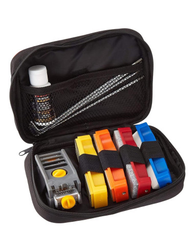 Sistema de Afilado de Cuchillos Smith's 50591 - Kit Portátil con 3 Piedras