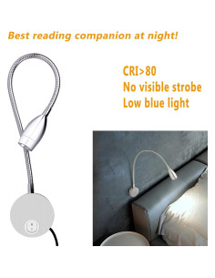 Aplique de Pared LED Alldio 3W Luz Cálida para Lectura 2