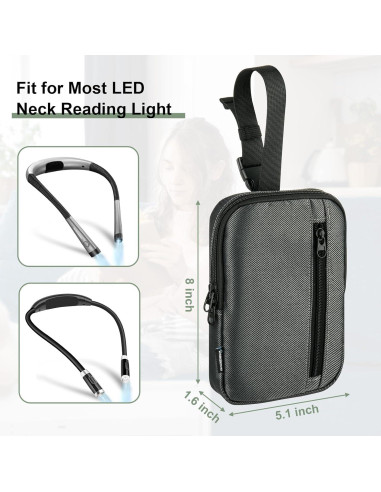 Funda de transporte Homakover para luz de lectura LED gris