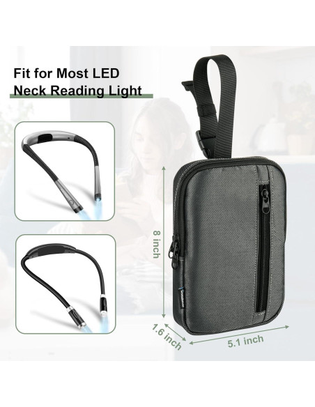 Funda de transporte Homakover para luz de lectura LED gris