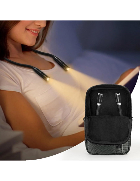 Funda de transporte Homakover para luz de lectura LED gris