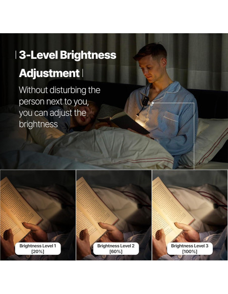 Luz de Libro LED Recargable INNER MUSEUM con Clip y Estuche