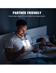 Luz de Lectura LEDGLE para el Cuello 3 Temperaturas 6 Brillos 2