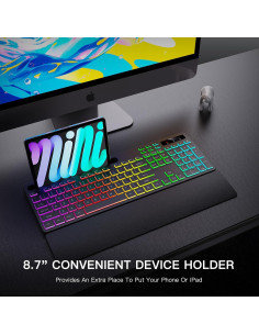 Teclado Inalámbrico Soueto WS415-S con Retroiluminación RGB 2