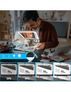 Lupa de Mano 5X JUOIFIP con Luz LED Ajustable 2