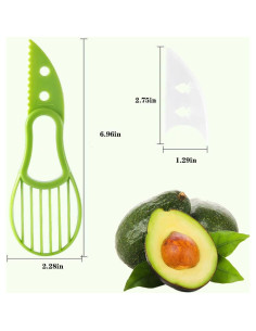 Cortador y Deshuesador de Aguacate HLCM 3 en 1 Verde - 2 Piezas 2