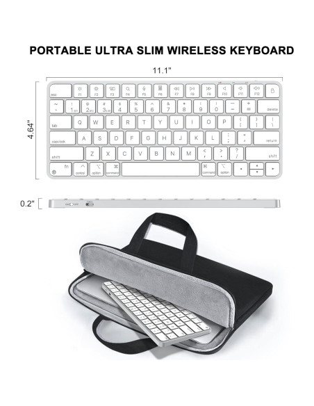 Teclado Inalámbrico ULSOU para Mac Bluetooth Recargable