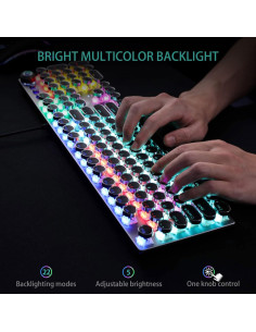 Teclado Mecánico AULA F2088 USB Retroiluminado LED 1,02kg 2