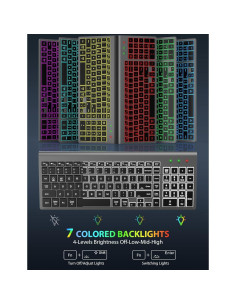 Combo Teclado y Ratón Inalámbrico SABLUTE Retroiluminado 2