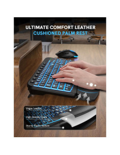 Combo Teclado y Ratón Inalámbrico Ergonómico SABLUTE Negro 2