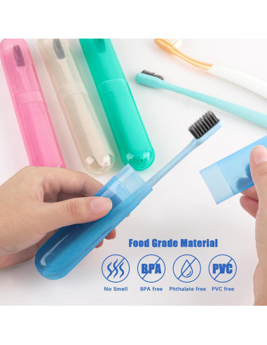 Estuches para Cepillos de Dientes Hooqict 4 Piezas Portátiles