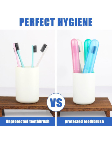 Estuches para Cepillos de Dientes Hooqict 4 Piezas Portátiles