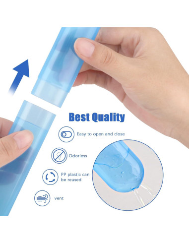 Estuches para Cepillos de Dientes Hooqict 4 Piezas Portátiles