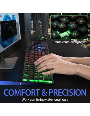 Combo Teclado y Ratón Inalámbrico CHONCHOW G220 RGB