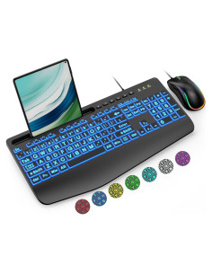Combo Teclado y Ratón USB Ergonómico SABLUTE KM21Pro