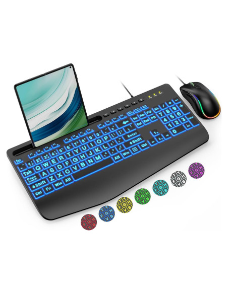 Combo Teclado y Ratón USB Ergonómico SABLUTE KM21Pro Combo Teclado y Ratón USB Ergonómico SABLUTE KM21Pro