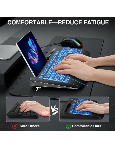 Combo Teclado y Ratón USB Ergonómico SABLUTE KM21Pro Combo Teclado y Ratón USB Ergonómico SABLUTE KM21Pro