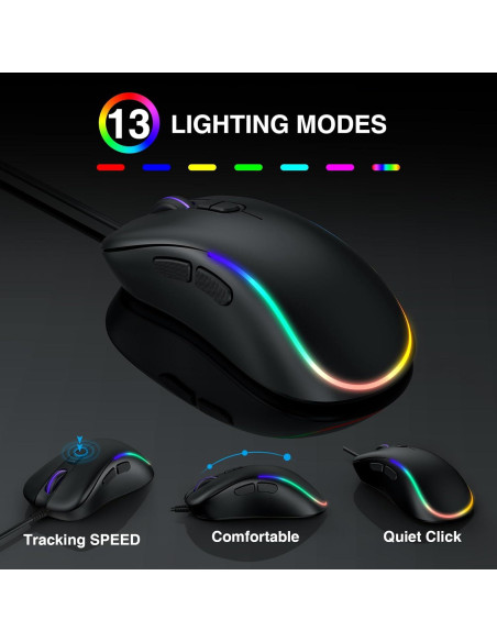 Combo Teclado y Ratón USB Ergonómico SABLUTE KM21Pro Combo Teclado y Ratón USB Ergonómico SABLUTE KM21Pro