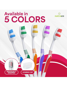 Paquete de 100 Cepillos de Dientes Natraco con Fundas 2